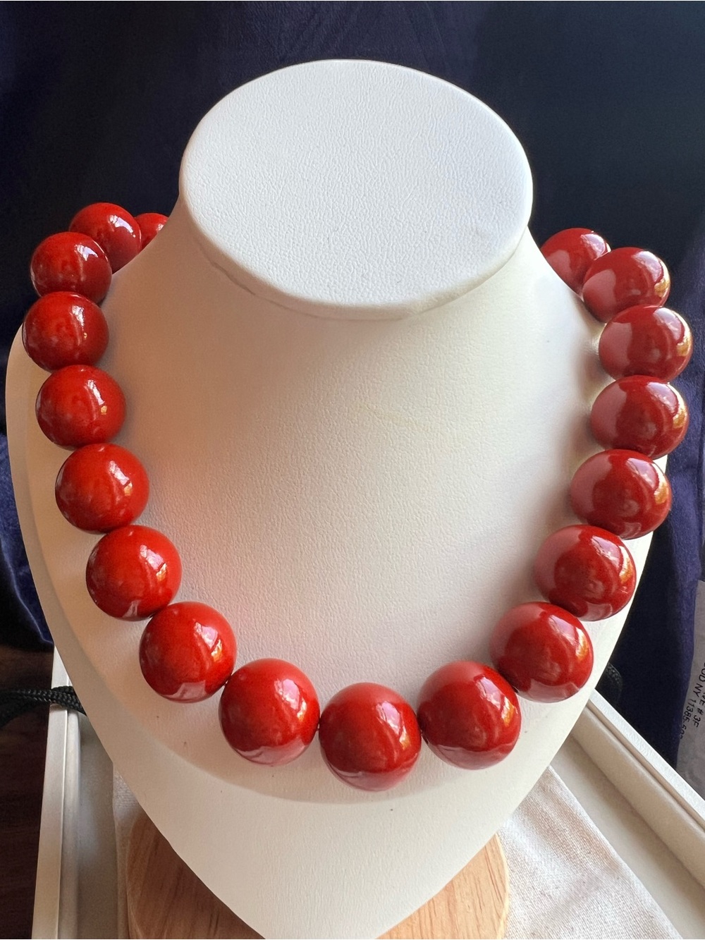 Mayamar Statement Red Bead Necklace NWOT